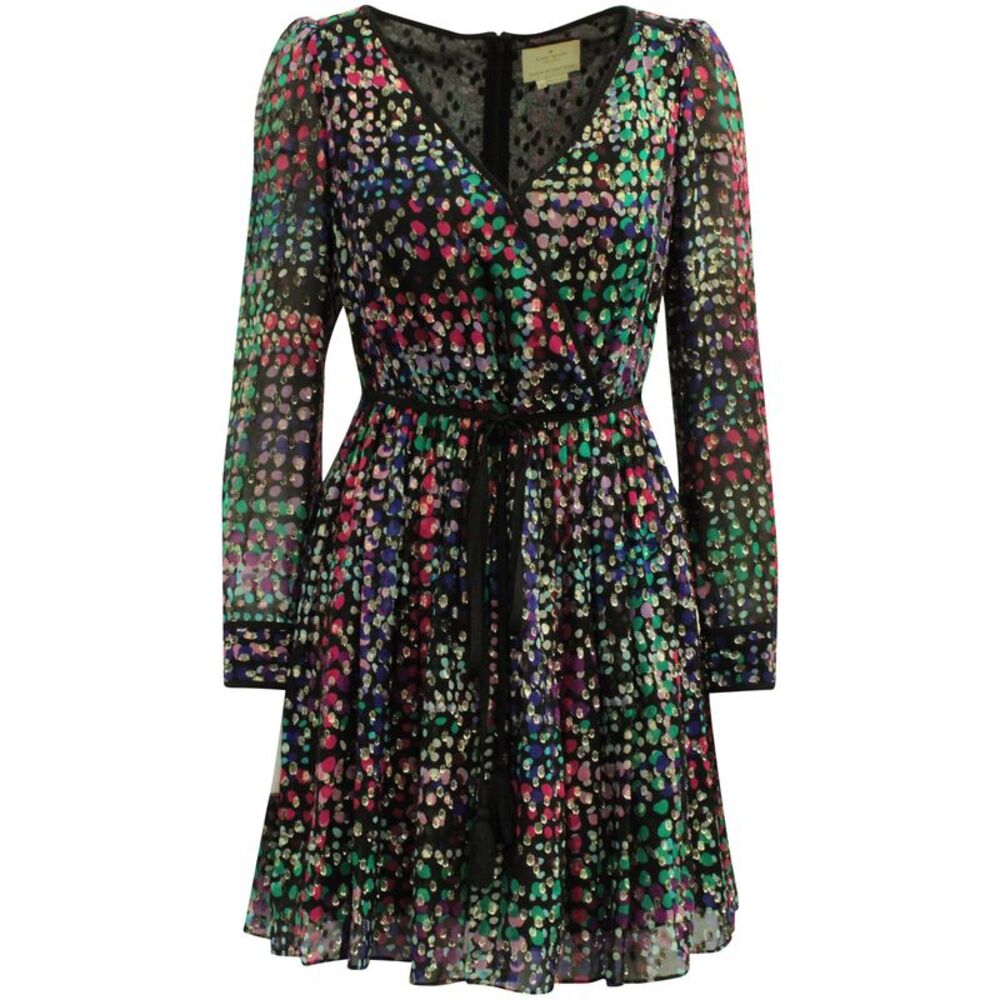 Kate Spade Sparkle Mini Dress in Multicolor Silk